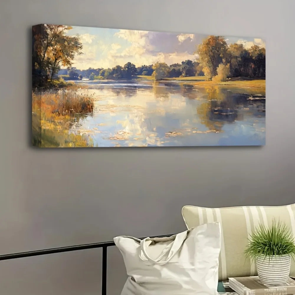 Natural landscape oil painting