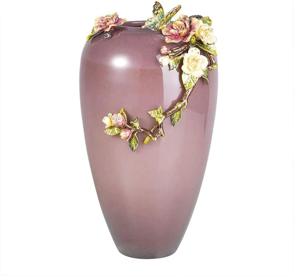 Decorative, Modern , Original Exquisite, Vase with Enamel Decoration