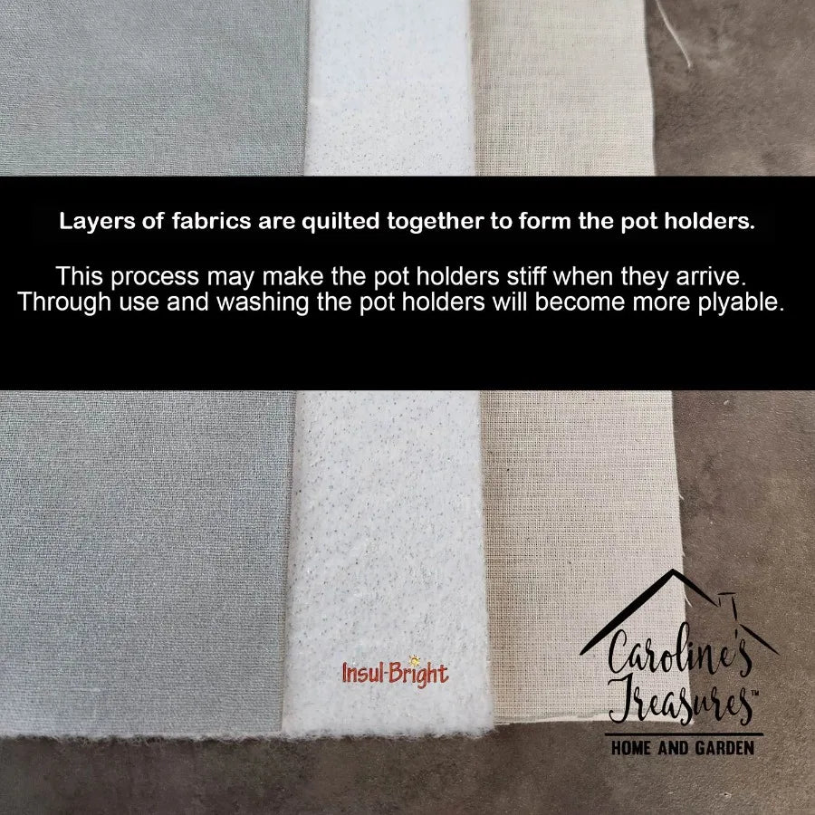 Swiss Mountain Dog and Santa Claus  - Pair of Pot Holders - Kitchen Heat Resistant Pot Holders