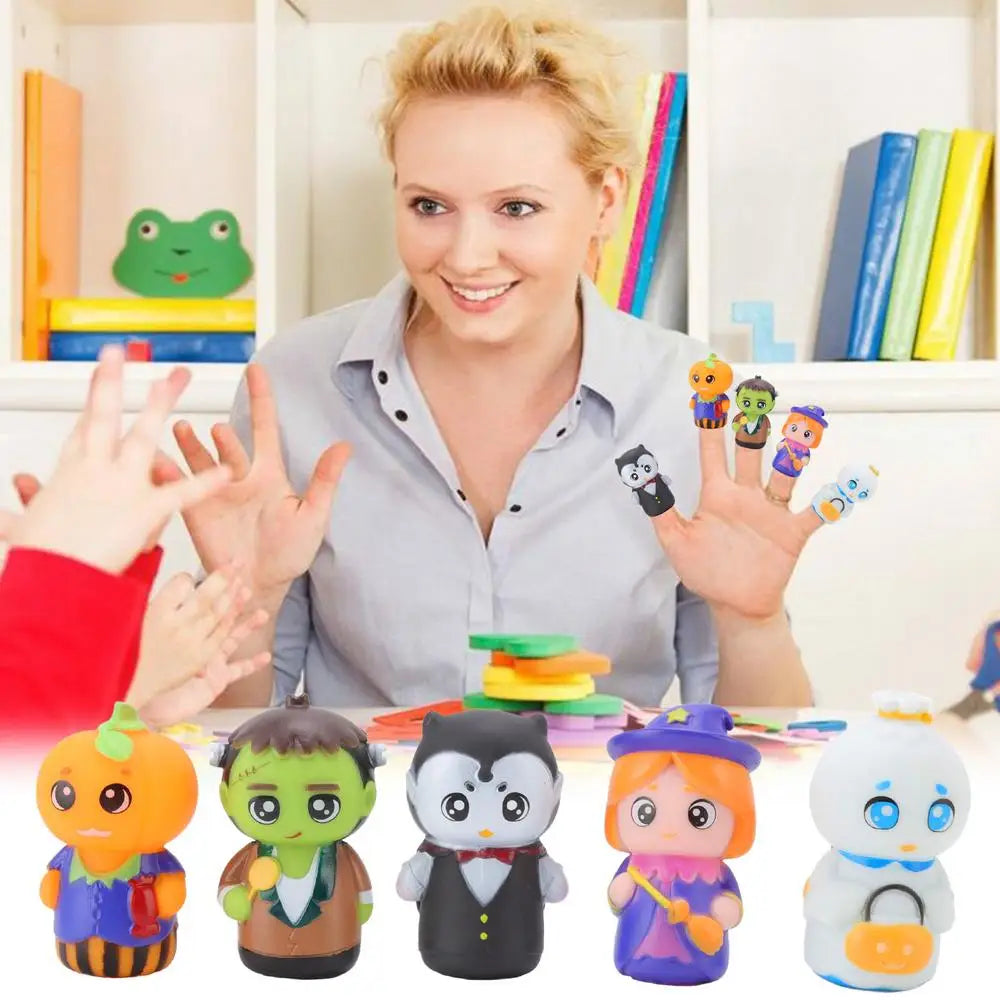 Character Finger Puppets -Children Halloween Finger Puppets - Toy Puppets -Wonderful 5X Puppets For Halloween Party