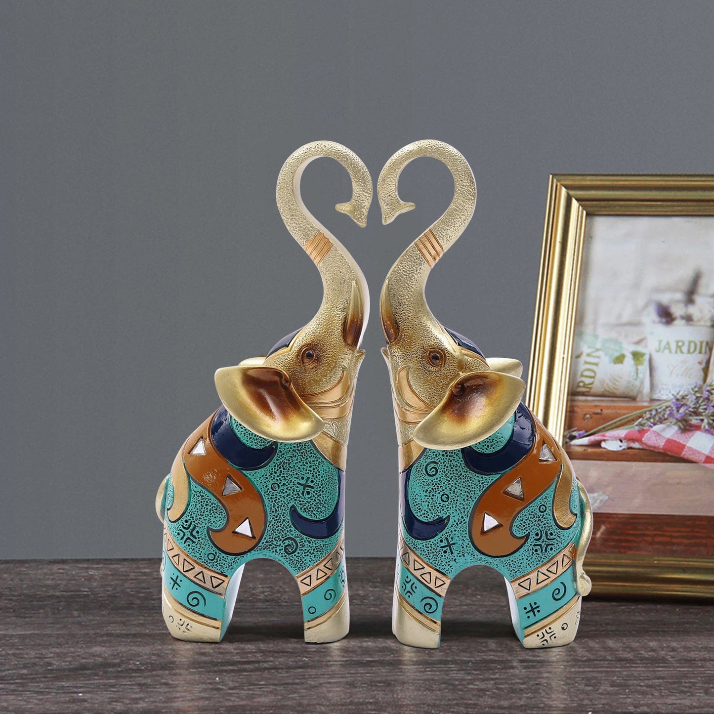 Hand Painted Elephant Statue