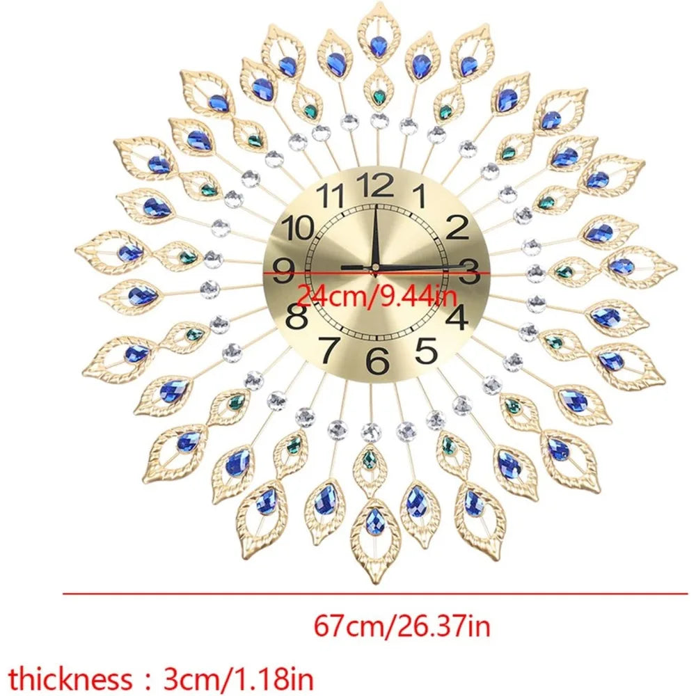 Wall Clocks Crystal Modern Elegant Design with Dial  Numberals