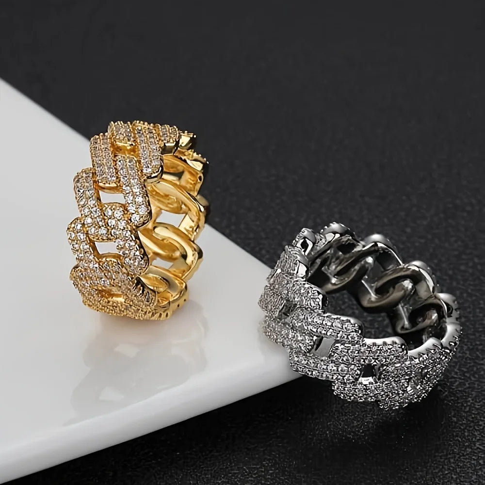 Sterling Silver with 5.4CT Moissanite  Ring, Platinum & Gold