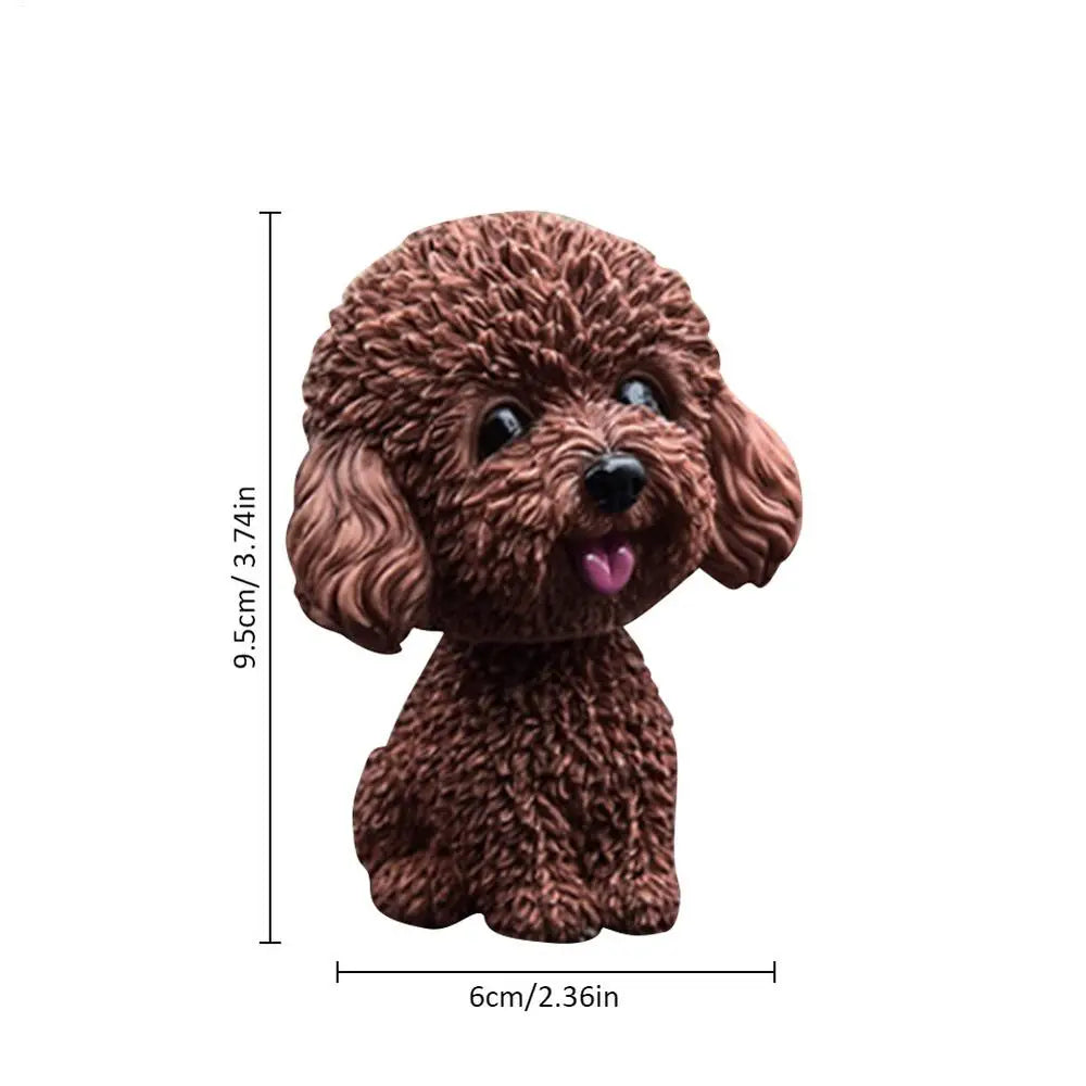 Shaking Head Dog Ornament Resin Cute Bobblehead