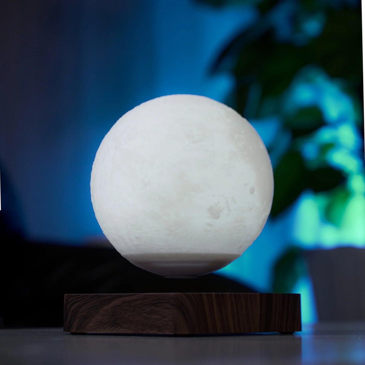 Levitating Moon Table Lamp  -  Magnetic Floating Night Light With 3 Lighting Modes,