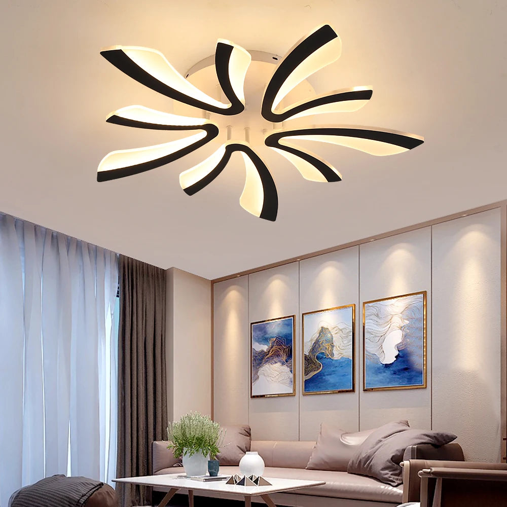 Modern Acrylic Ceiling Lamp Led Light - Tree Branch Design Chandelier  - Living Dining Room Fixture Lustre