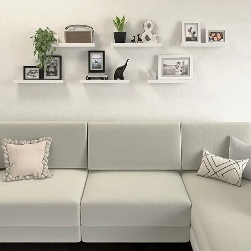 6 pieces wall hanging display white