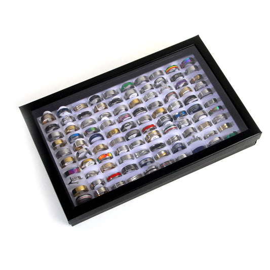 100pcs Mixed Rings - Bulk Finger Band Rings for Men & Women