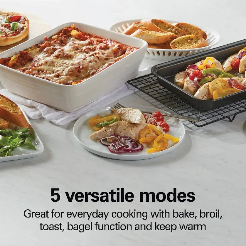 Hamilton Beach 4 Slice Toaster Oven, with 5 Versatile Cooking Modes