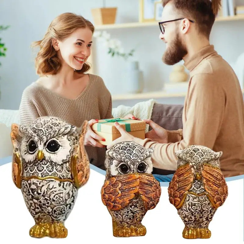 Owl Figurine - Creative Tabletop Ornament