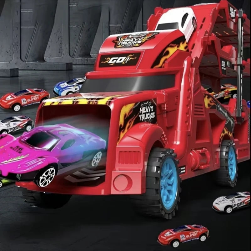 Fire engine ,  car toys Retractable, foldable, eight cars, gifts for children