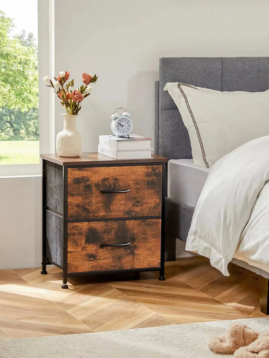 Nightstand Storage For Bedroom WITH 2 Drawers