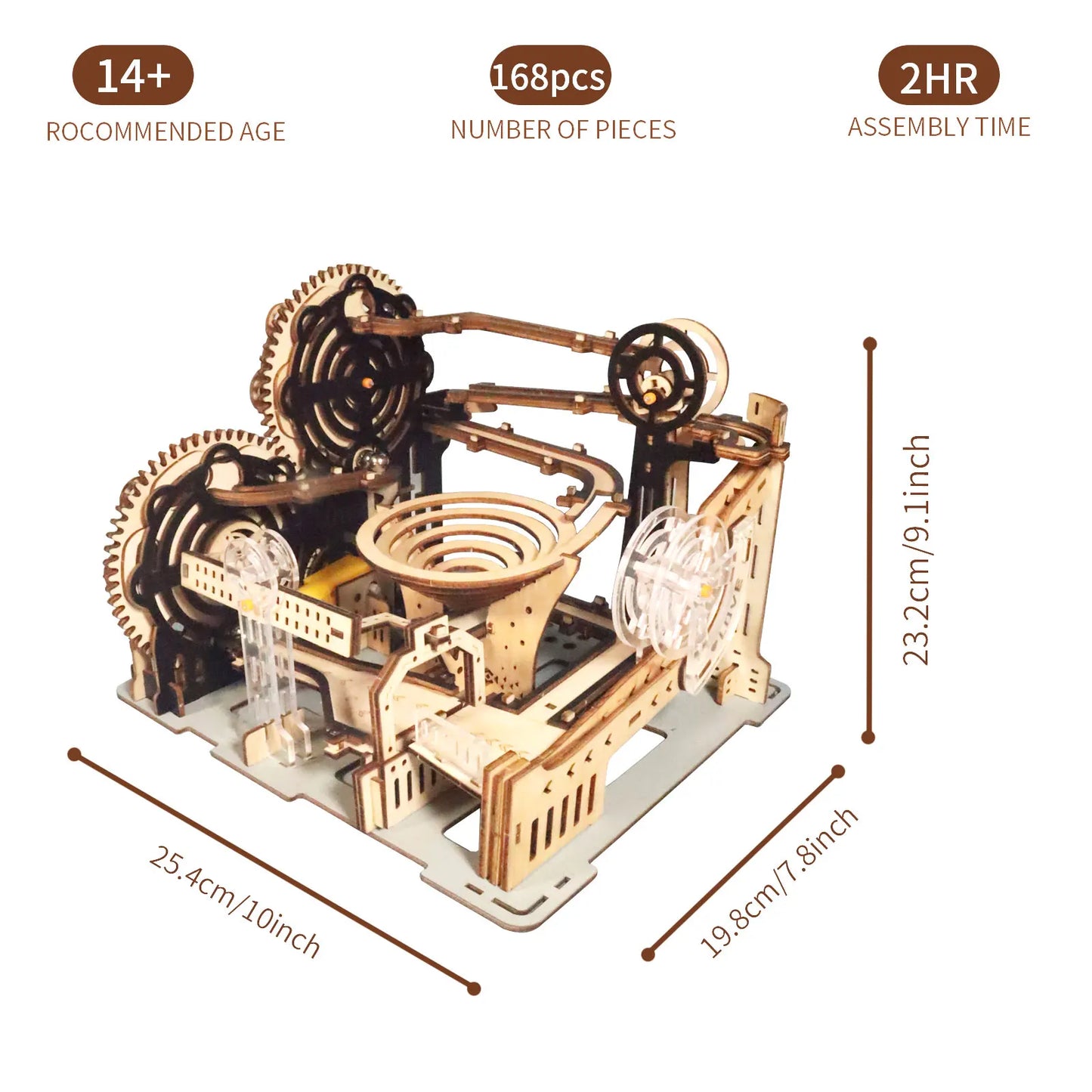 Electric 3D Wooden Puzzles Marble Run