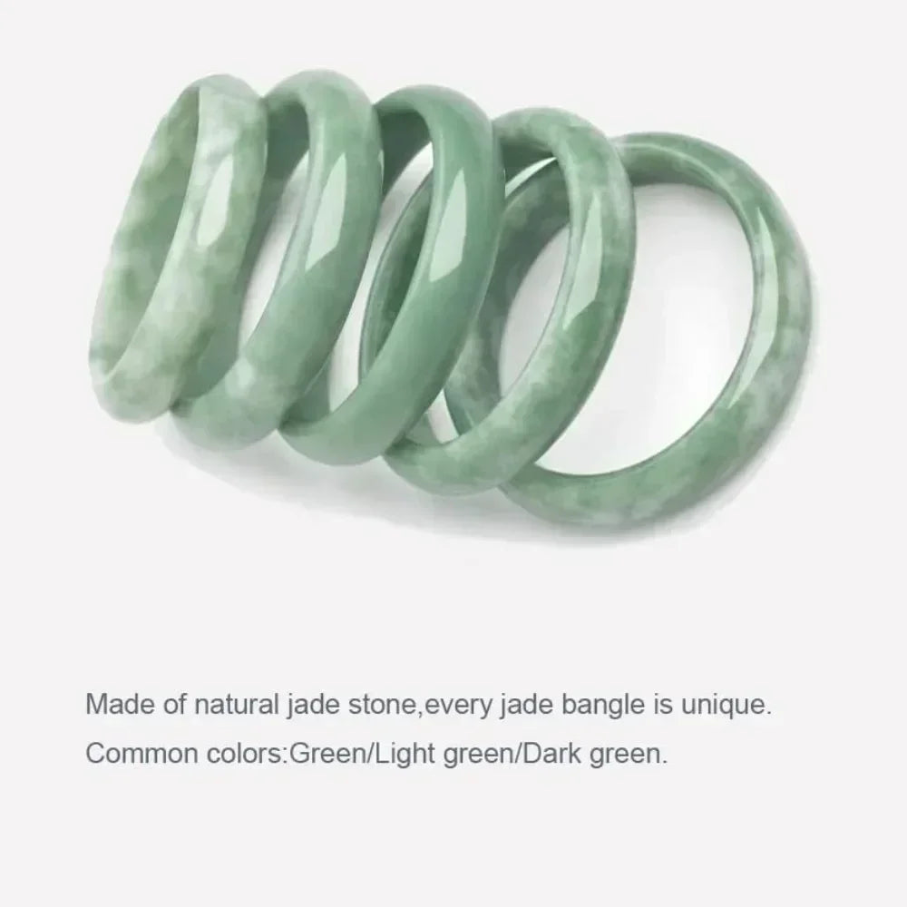 Natural Jade Bangle Bracelet for Women -  Classcial Retro Chinese Style Hand Jade Bracelets
