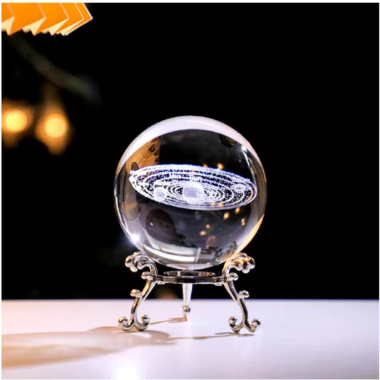 Christmas Decorations - Luxury personalized glass crystal ball with wooden base