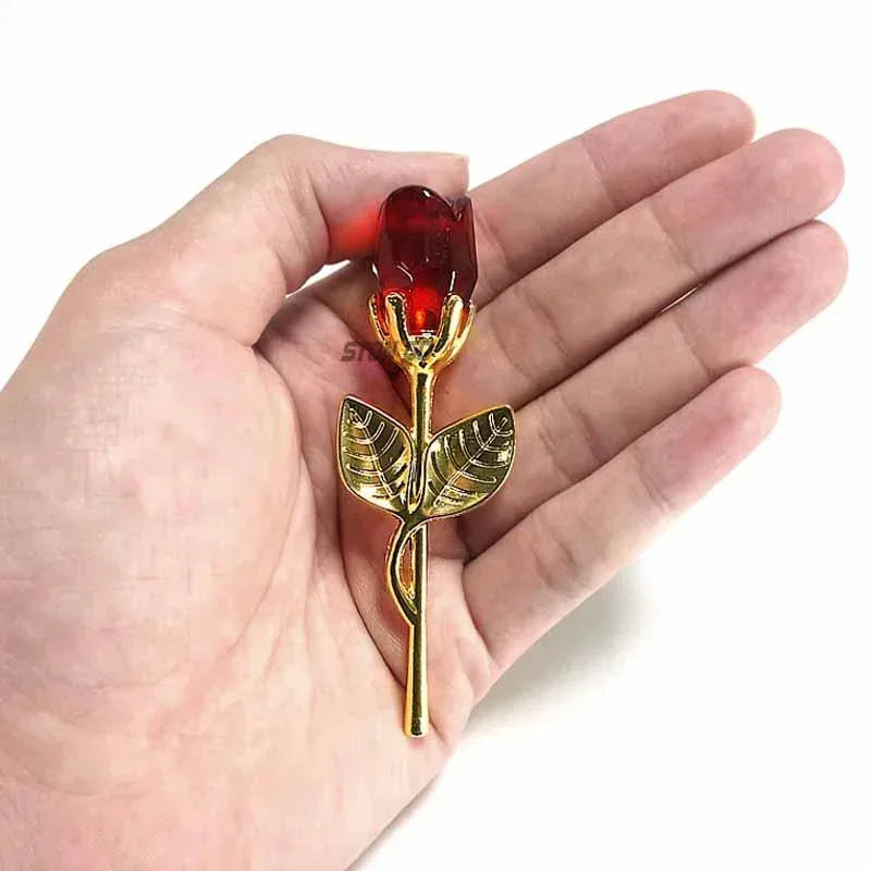 Artificial Flowers Craft Glass Crystal Rose