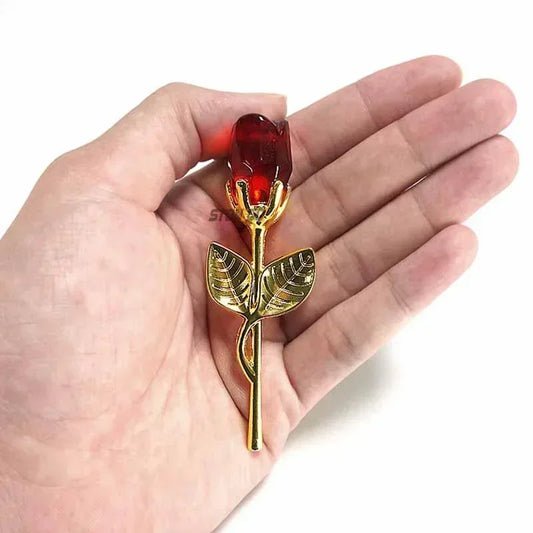 Artificial Flowers Craft Glass Crystal Rose