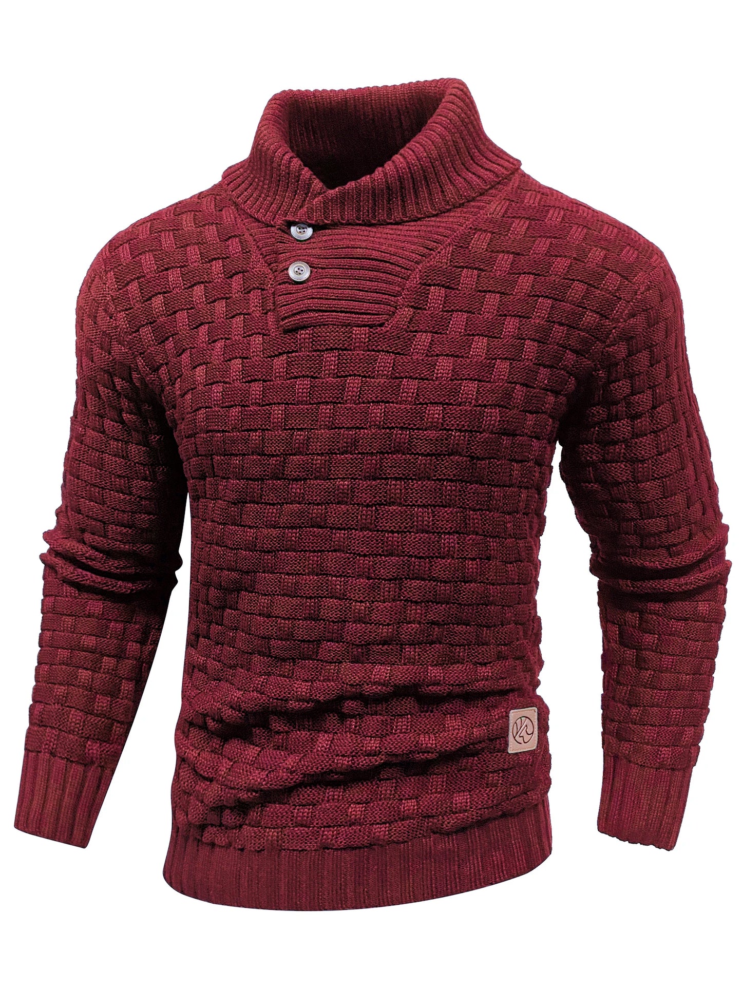 Men’s Knitted Sweater - Casual Crew Neck - Warm Long Sleeve -