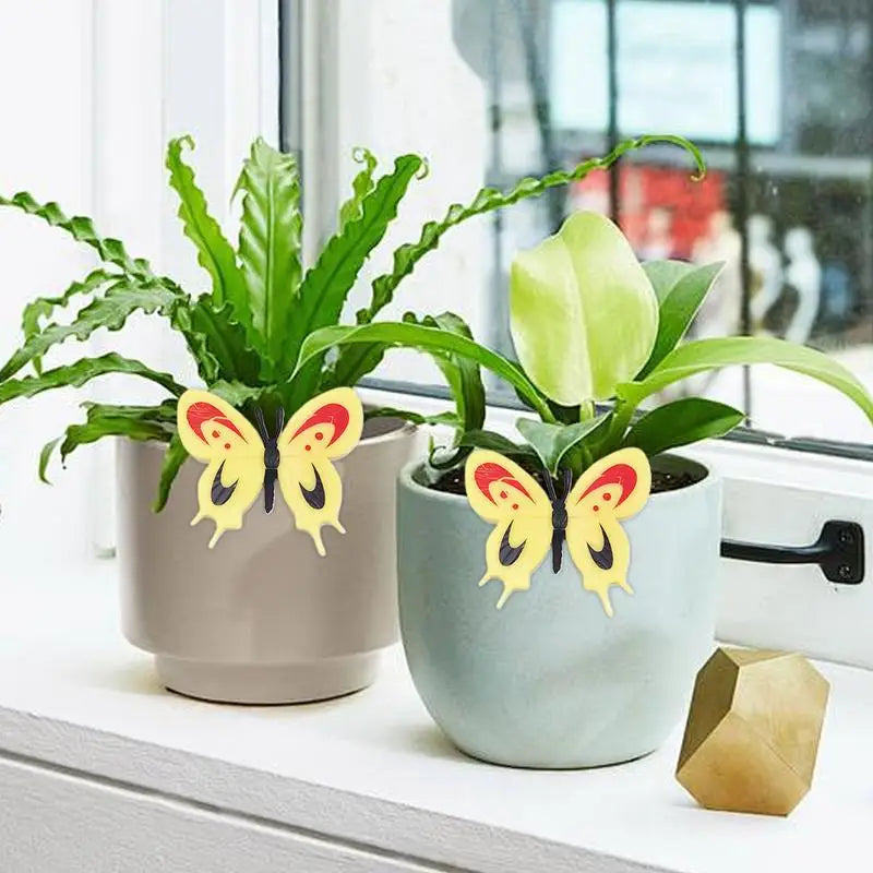 6 Pieces Realistic Faux Butterflies - Pot Decoration