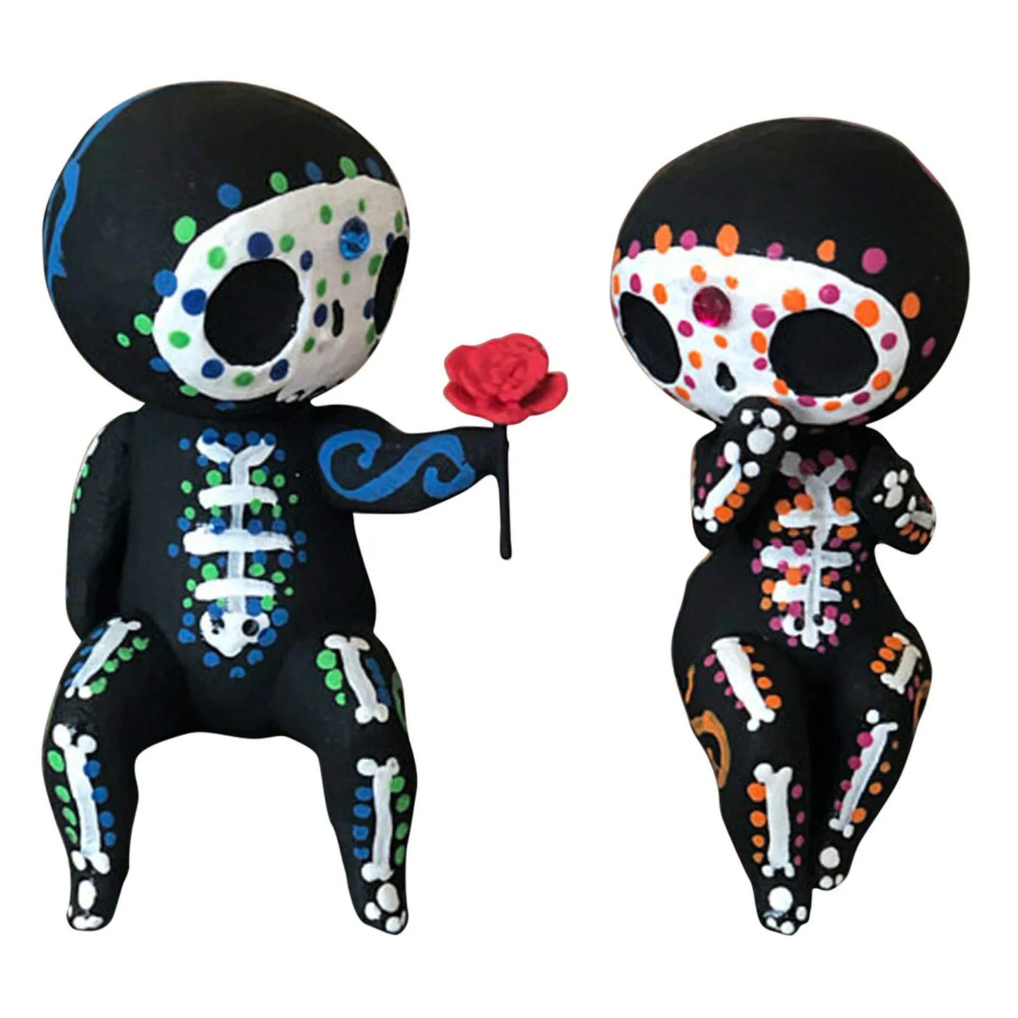 Cute Statue Skull Resin - Flower Figurines