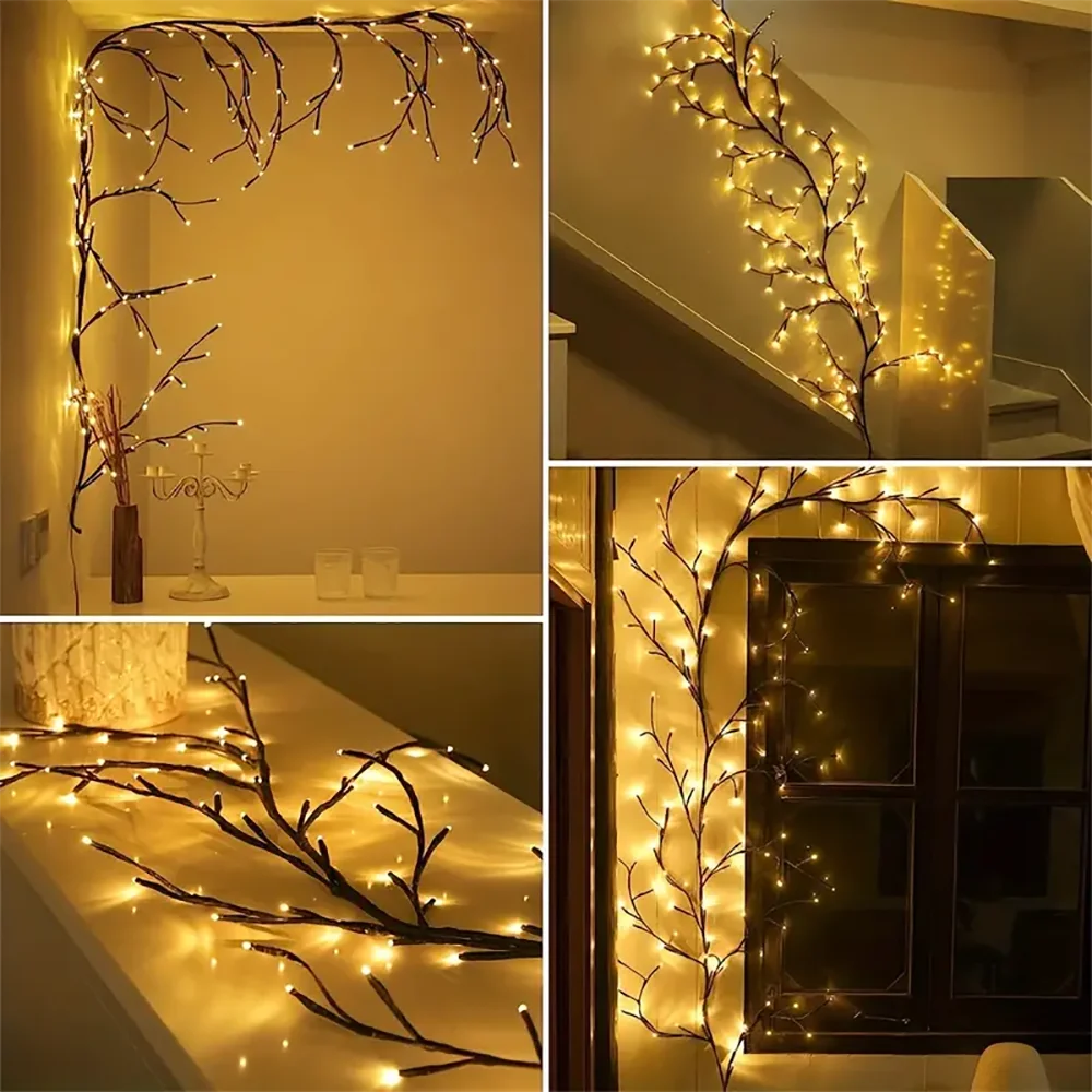Outdoor Lighting - Light String Solar Tree and Vine Lamp - 96LED Tree Branches Light - Waterproof  - Decorative Lights