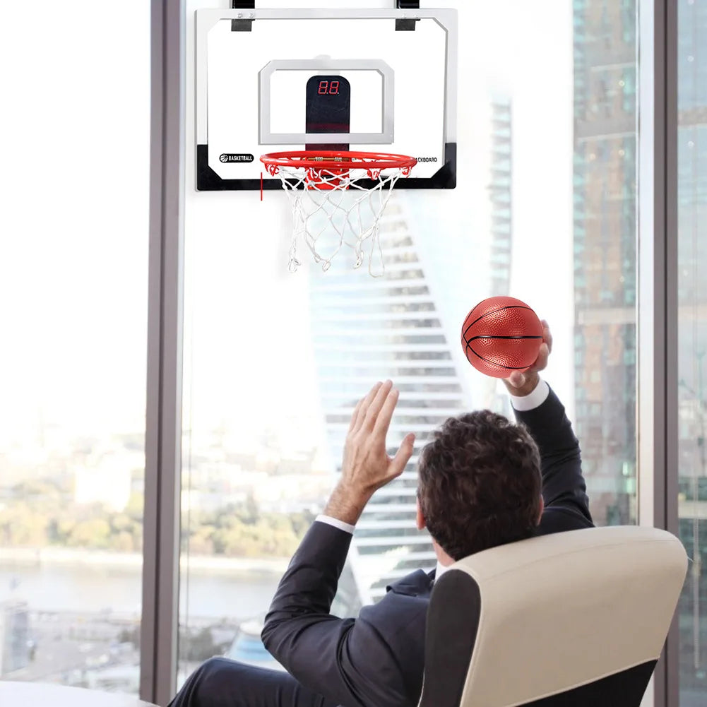 Kids Mini Basketball Hoop With Electronic Scoreboard - Outdoor - Indoor