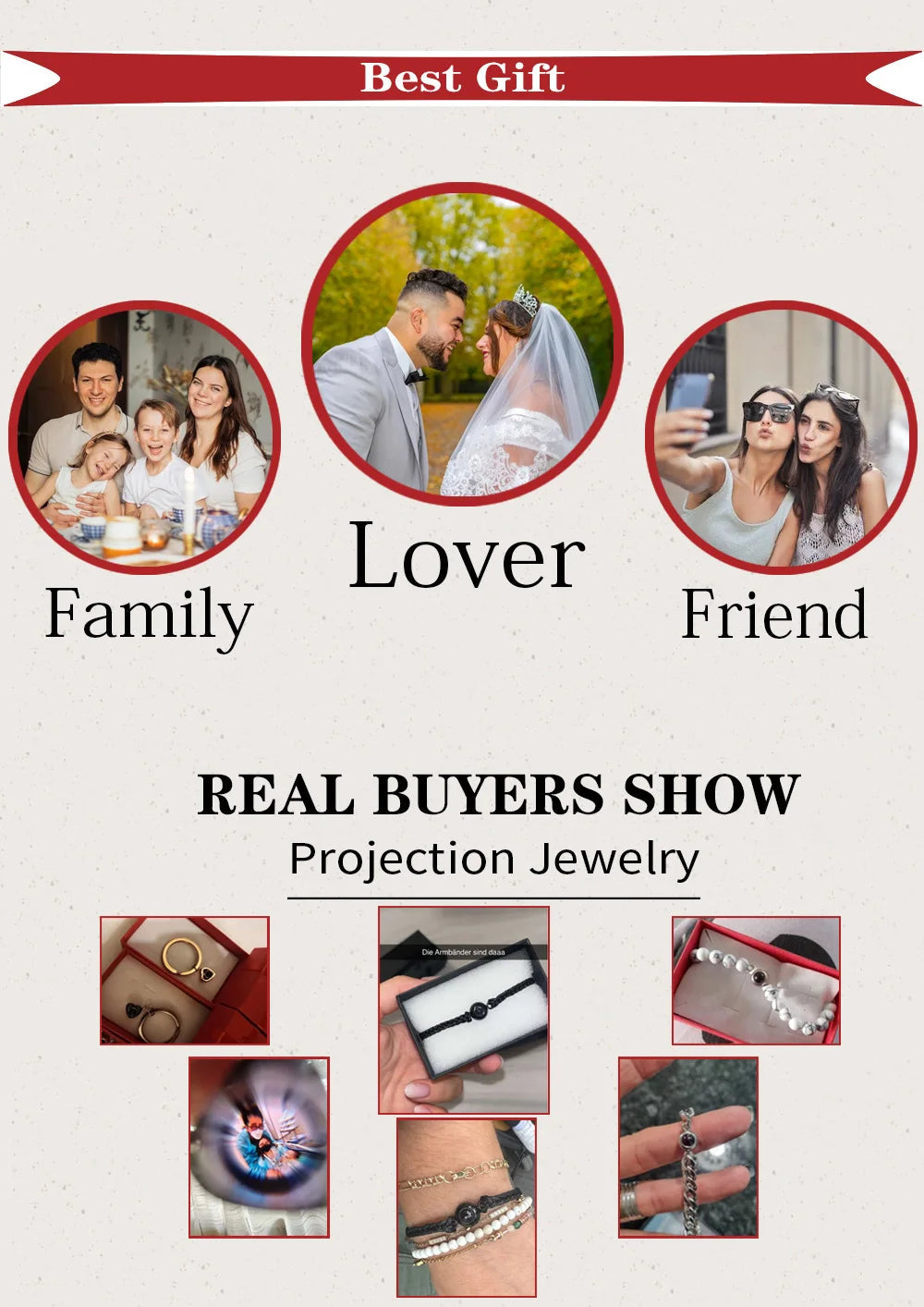 Customized Projection Necklace With Picture Inside