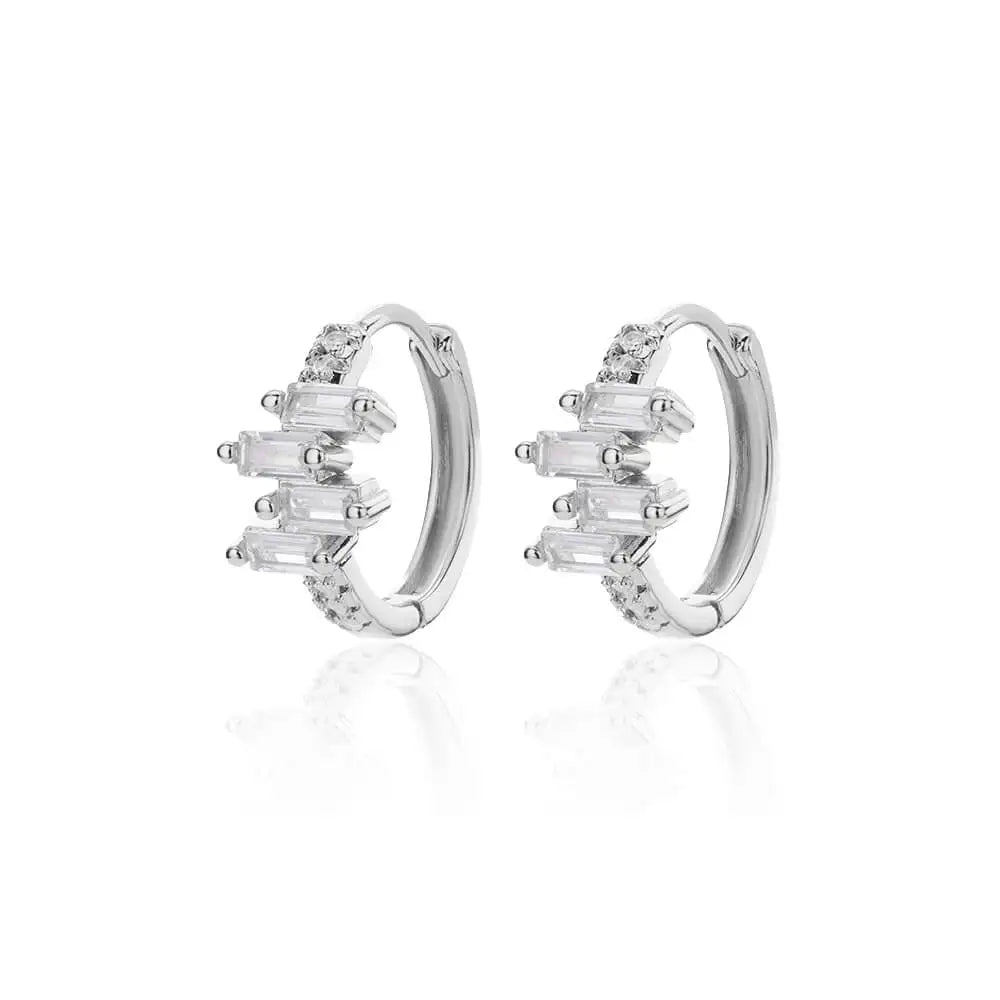 Zircon Star Earring For Women Girl Stainless Steel Hoop Piercing Earring y2k 2024 New Jewelry Accessories Gift aretes