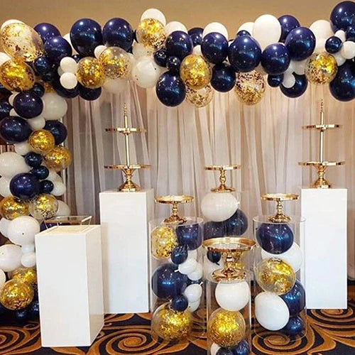 3PCs Metal Display Pedestal Stand  - White Pedestal for Sculpture Display