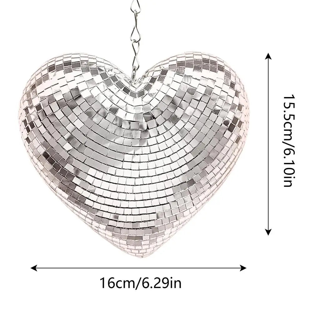 Hanging Love Heart - Glass Decorations - Style Figurines Miniatures Home Decor