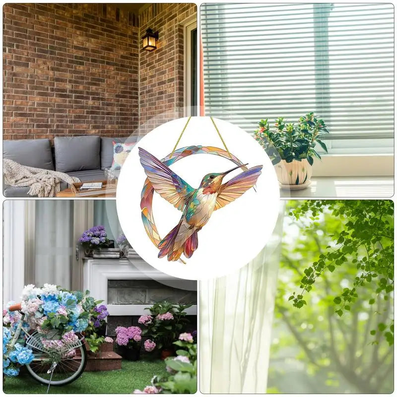 Acrylic Stained Glass  Hummingbird