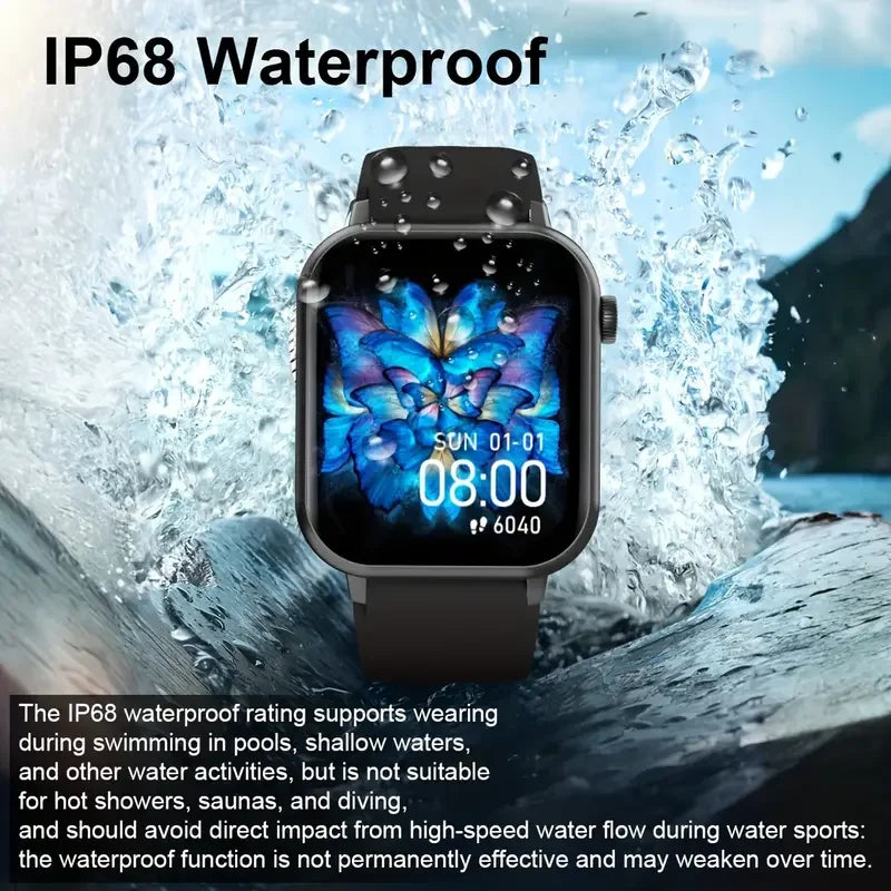 2025 New Waterproof Smart Watch - Bluetooth Call Women & Men Watch - Voice Assistant