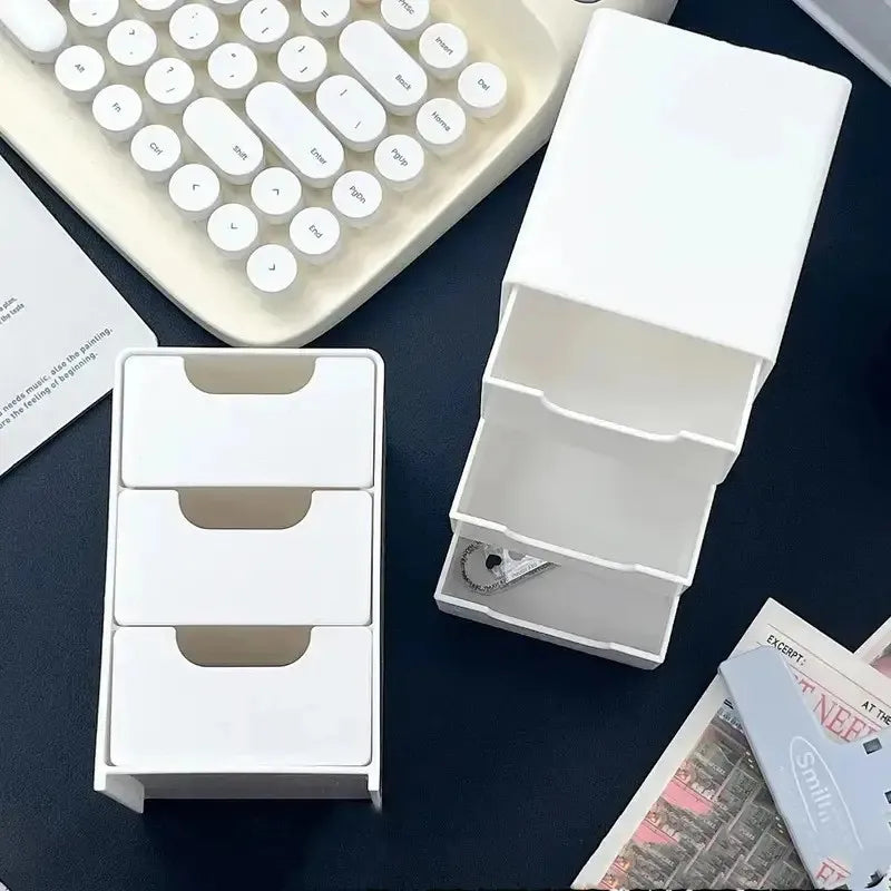 3-Tier Drawer Organizer - Versatile Desktop  for Jewelry & Cosmetics