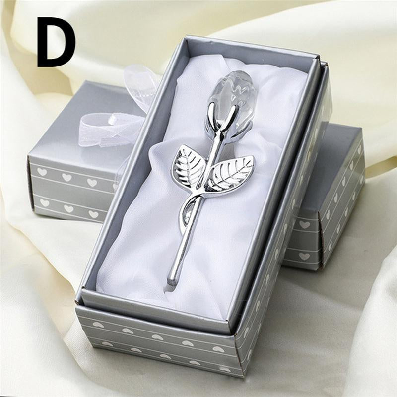 6 Colors Crystal Glass Rose Flower - Valentine's Day - X'mas  - Lovers' Gift