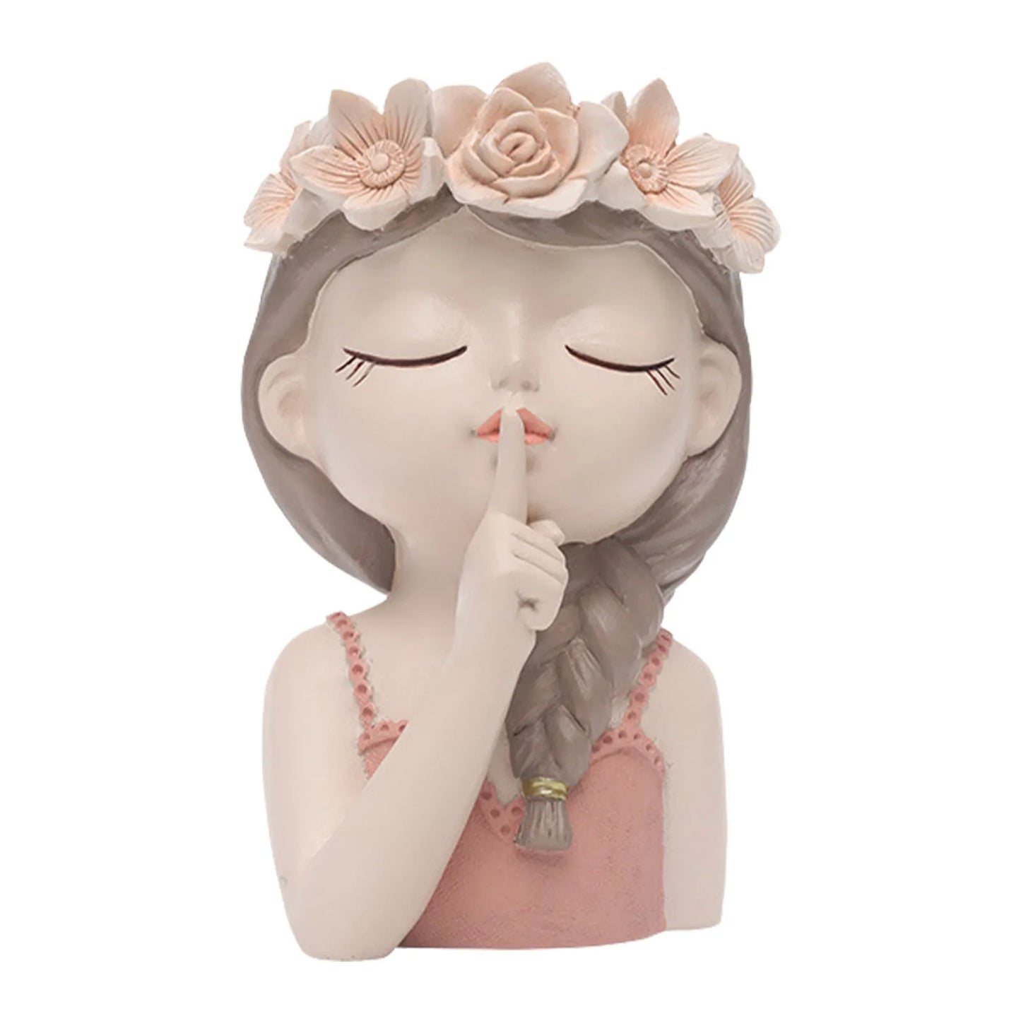 Creative Cute Girl Resin Flower Pot