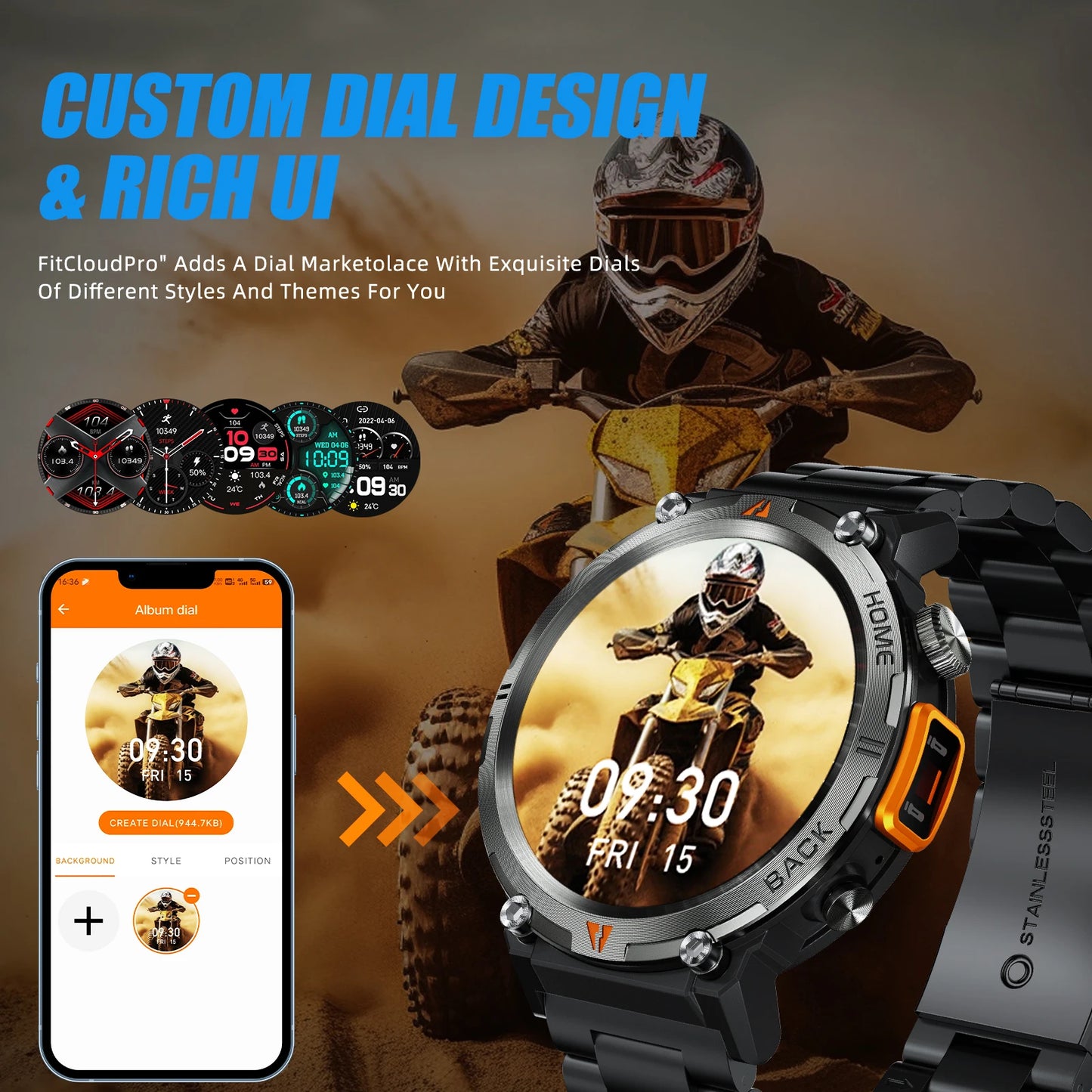 2025 KE3 Bluetooth Call Smart Watch - Men Full Touch Screen - Health Monitor With  steel ring - Men SmartWatch