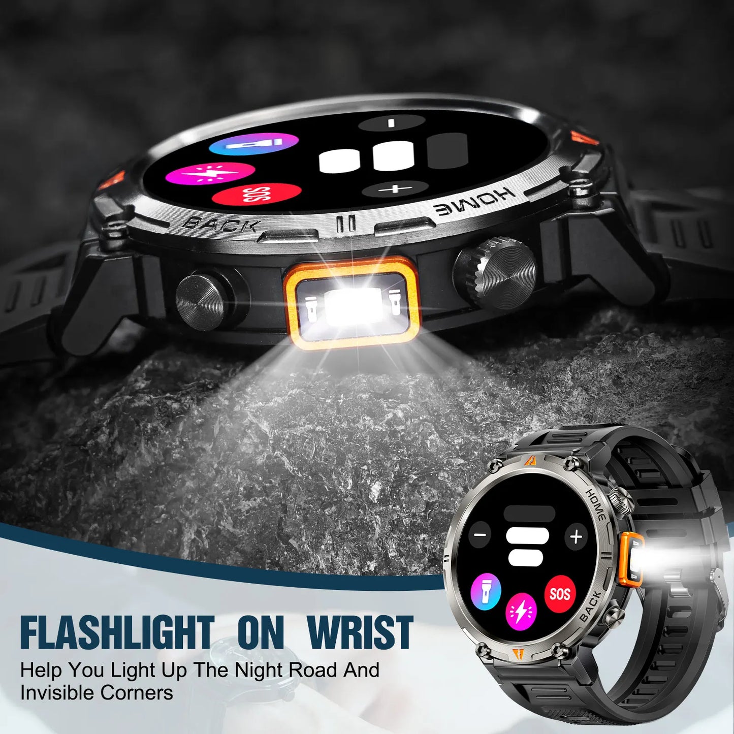 2025 New Bluetooth  smartwatch for men - Full Touch Screen With Health Monitor - Flashlight Smart watch