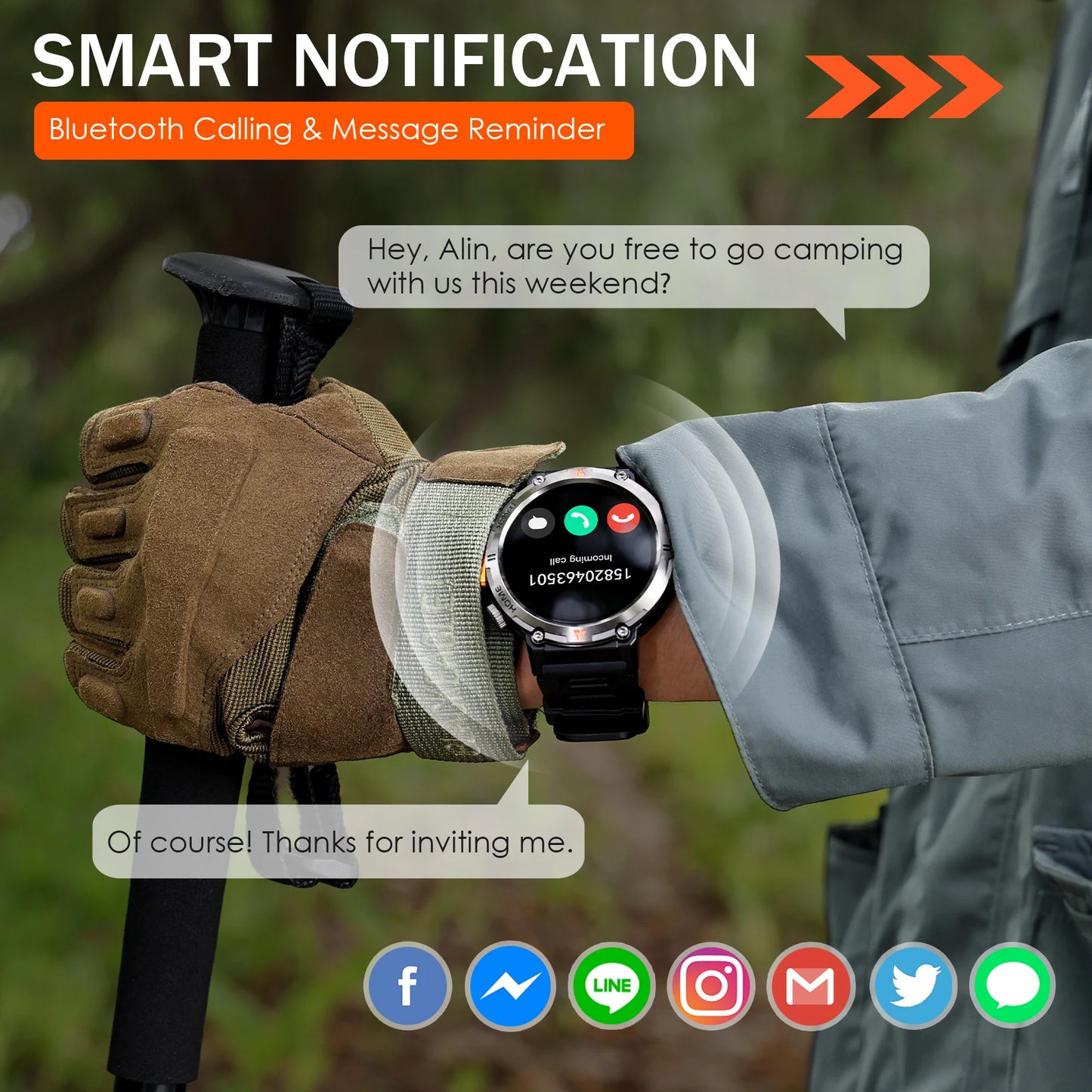 2025 New Bluetooth  smartwatch for men - Full Touch Screen With Health Monitor - Flashlight Smart watch
