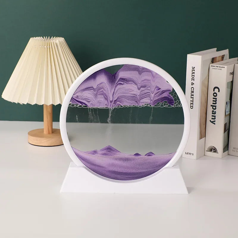 Sandscape Moving Sand Art Frame Flowing Sand 3D Dynamic Liquid Hourglass Quicksand Kinetic Sand Painting Office Home Decor Gifts