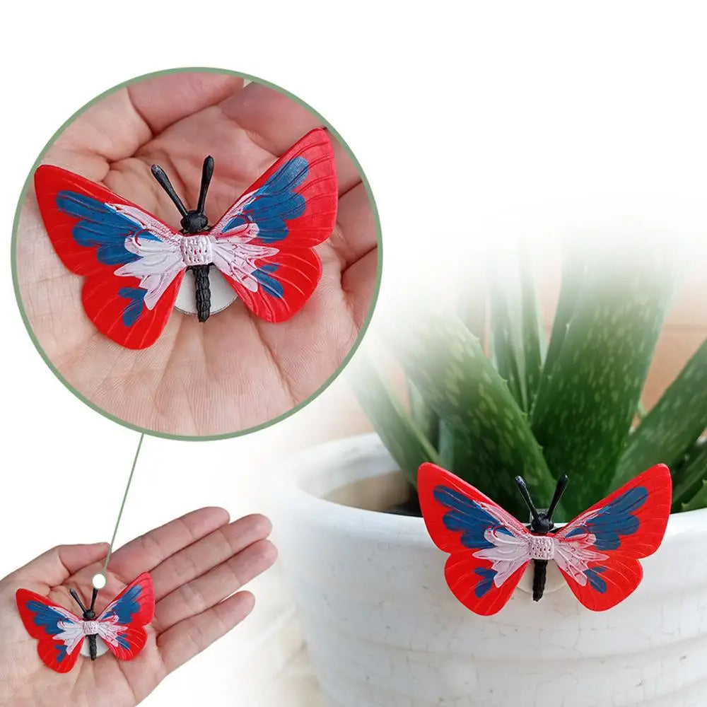 6 Pieces Realistic Faux Butterflies - Pot Decoration