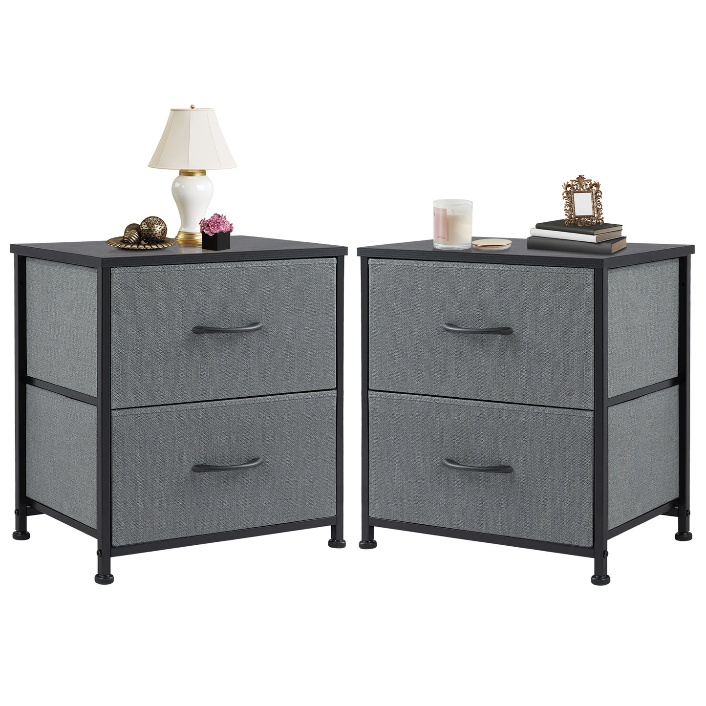 Nightstand Storage For Bedroom WITH 2 Drawers