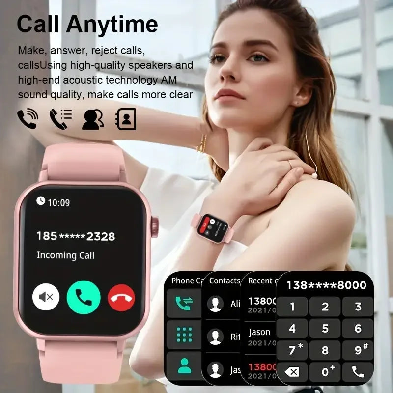 2025 New Waterproof Smart Watch - Bluetooth Call Women & Men Watch - Voice Assistant