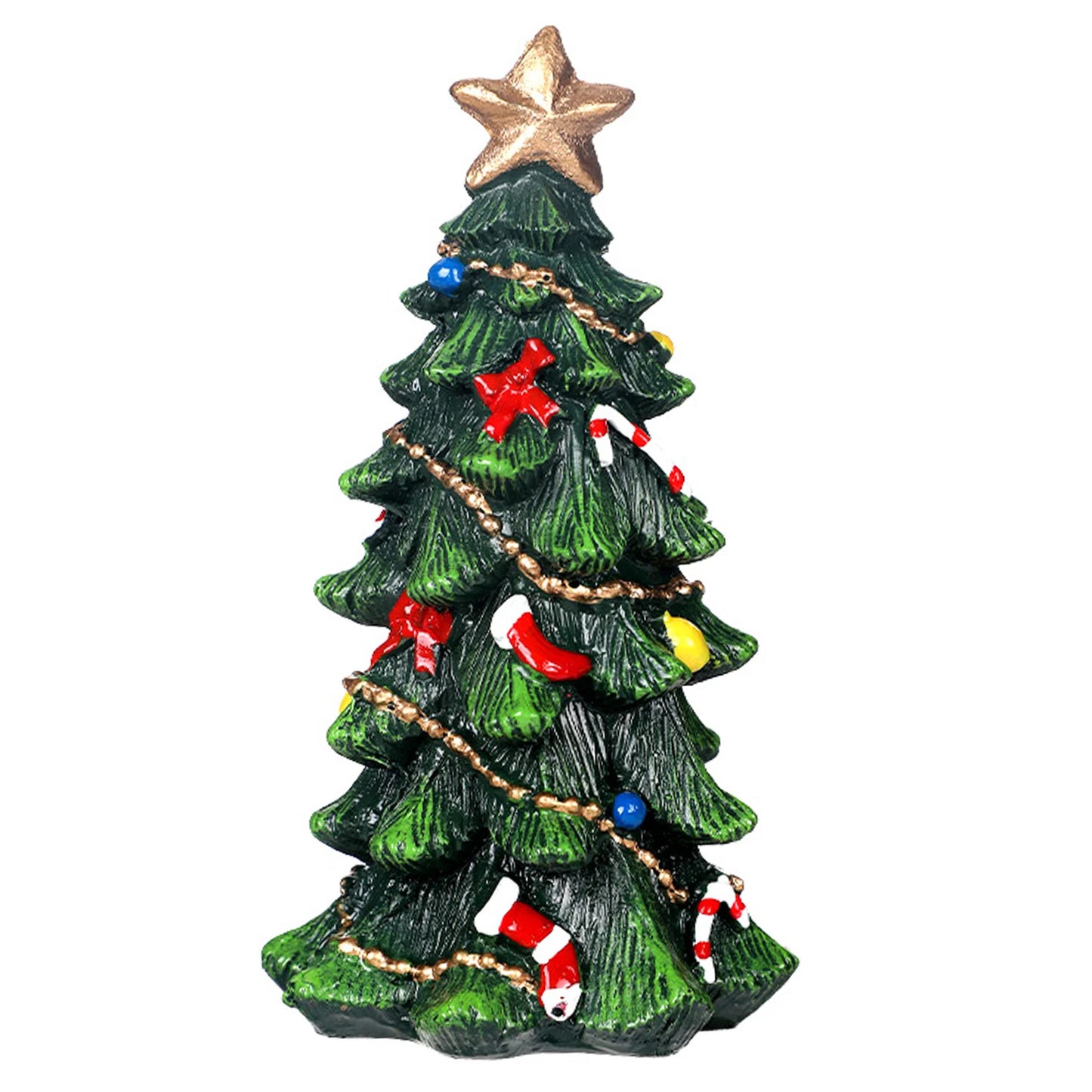 Tabletop Christmas Resin Tree Decor 3D Xmas Tree Christmas Tree Model for Christmas DIY Craft Party Decor MIAO-US