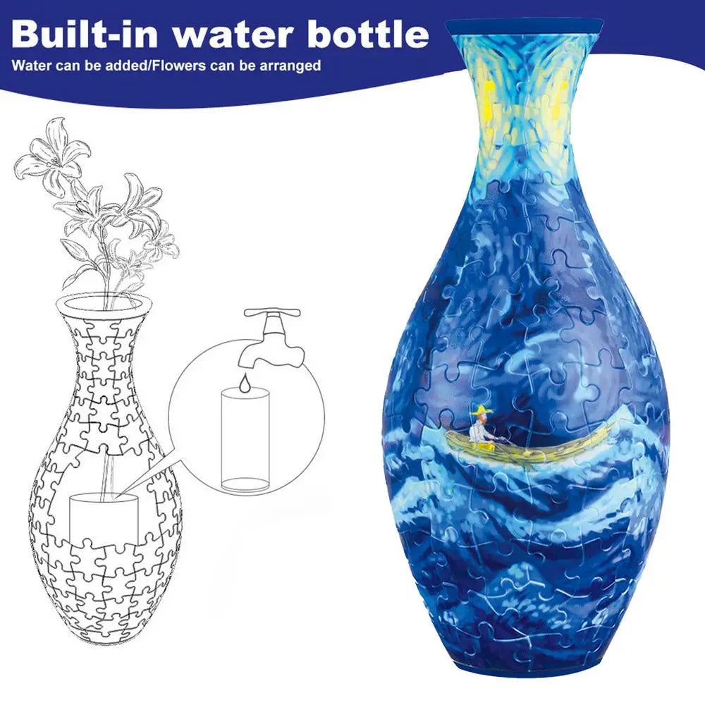 Puzzle Vase For Adults -  Puzzle Flower Pot - Jigsaw Puzzle Planter Flower Vase
