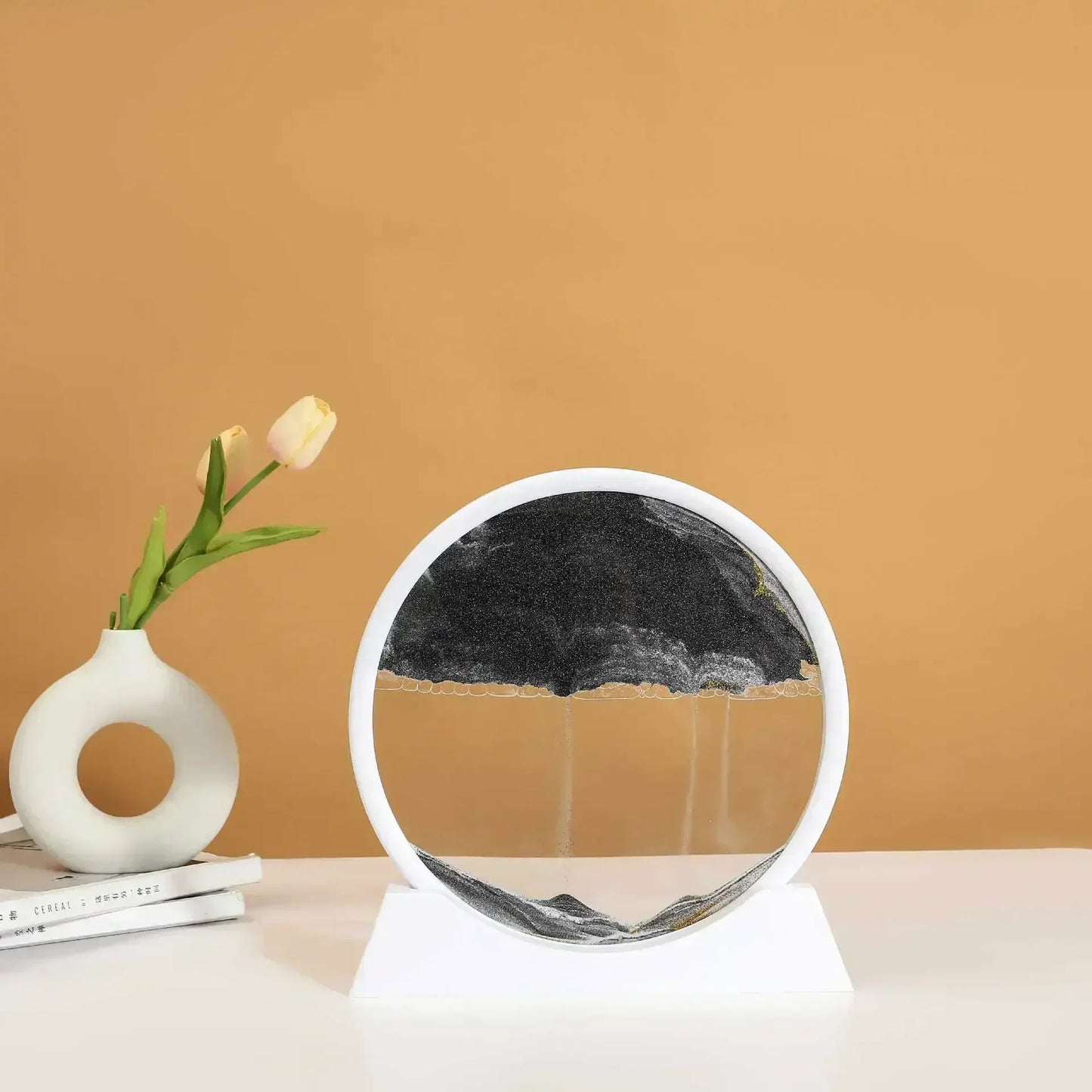 Sandscape Moving Sand Art Frame Flowing Sand 3D Dynamic Liquid Hourglass Quicksand Kinetic Sand Painting Office Home Decor Gifts