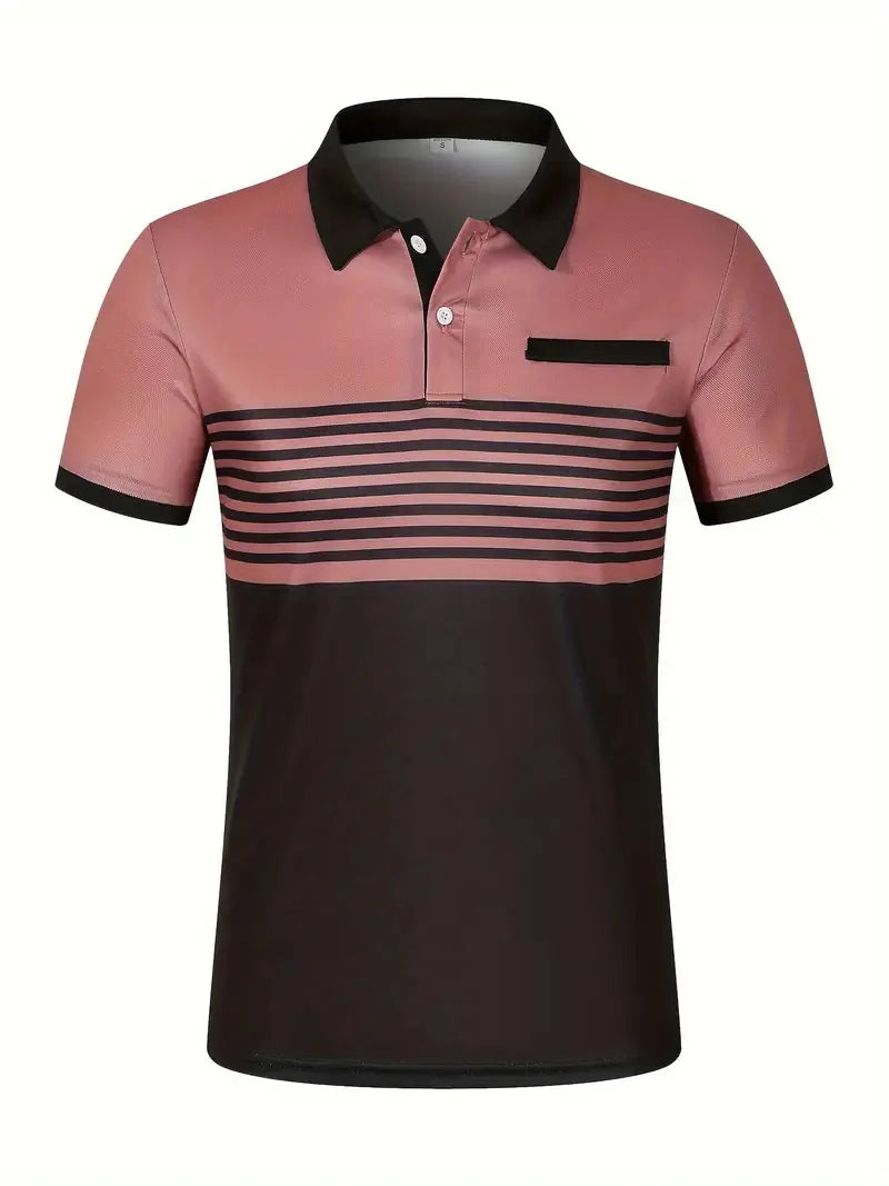 Short sleeved summer  men's casual polo shirt