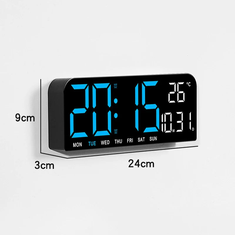 TIMESS Digital Alarm Clock with Large Display,  Temperature & Date Display, Silent USB-Powered Clock