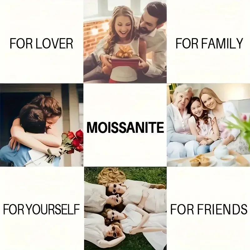 1pc S925 Silver with 4.2CT  -Moissanite Co-ed Eternity Ring,-  Band Ring,- - Gemstone Jewelry - Gifts for Mother