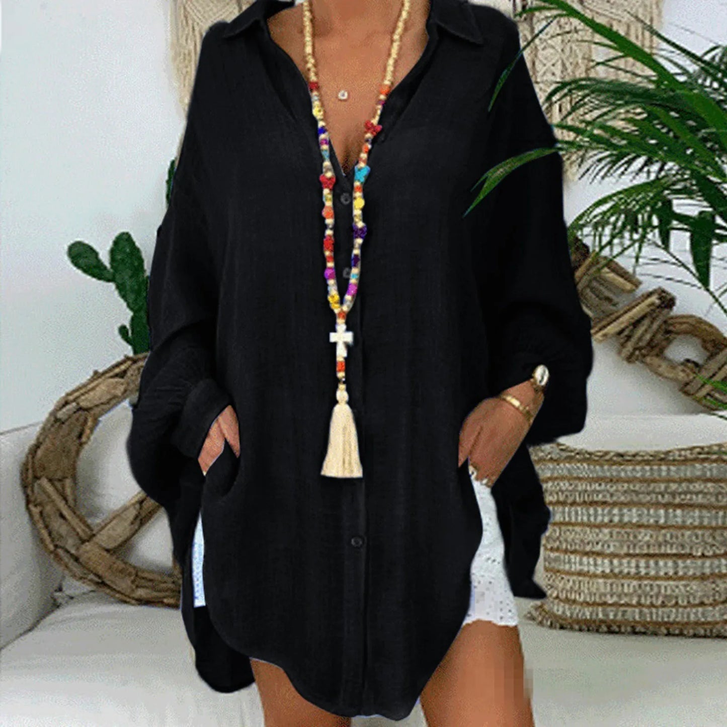 Loose Linen Shirts for Women