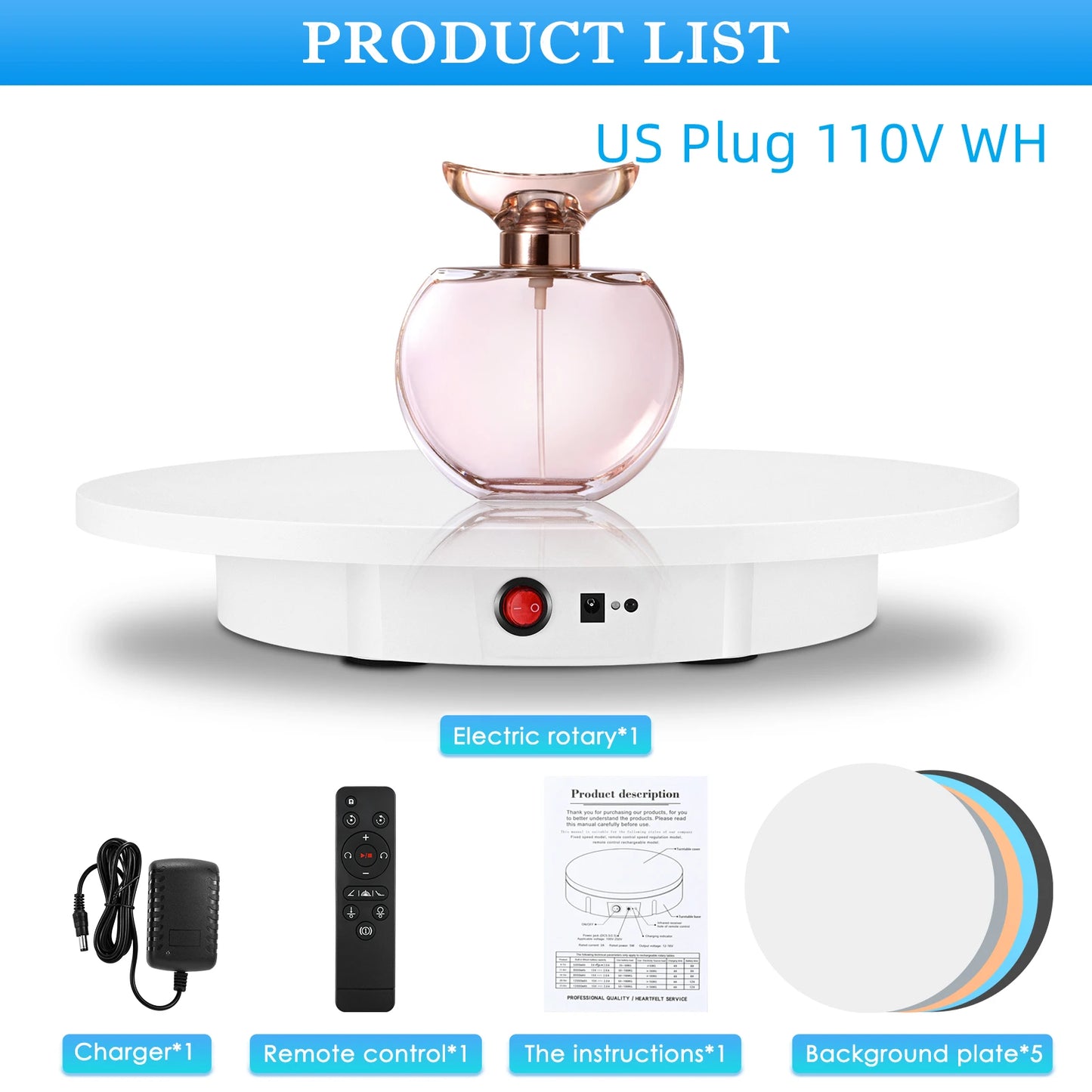 Photography Rotating Display Stand 360 Electric Rotating Product Display